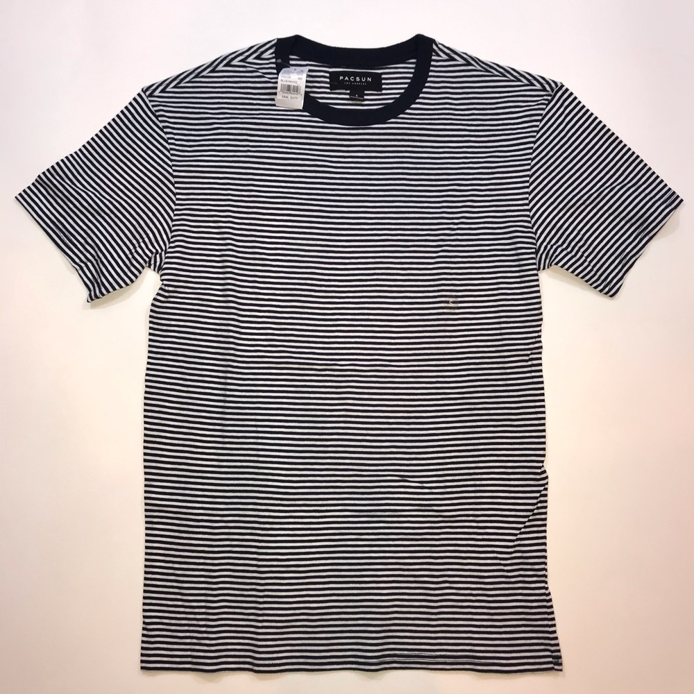 Pacsun Navy White Striped T-Shirt